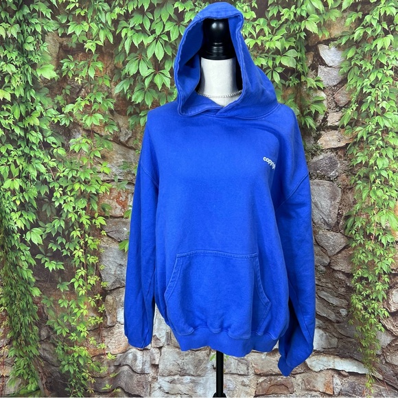 COPYRIGHT Blue Hooded Graphic Sweatshirt, M - Picture 2 of 11